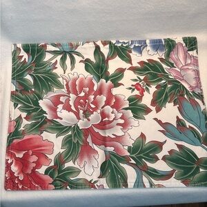 Floral Cotton Placemats x4 With Matching Napkins x6